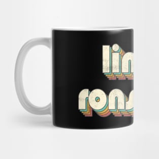 Retro Vintage Rainbow Linda Letters Distressed Style Mug